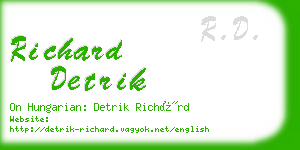richard detrik business card